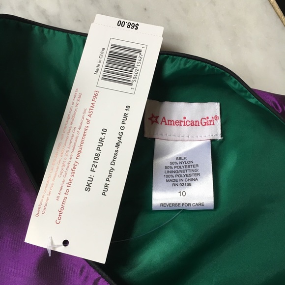 Girls Purple Dress (American Girl Doll look) - Picture 3 of 3